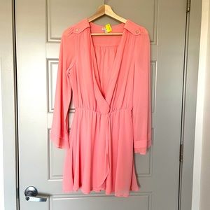 🌺 Coral Gianni Bini Chiffon Dress 🌺